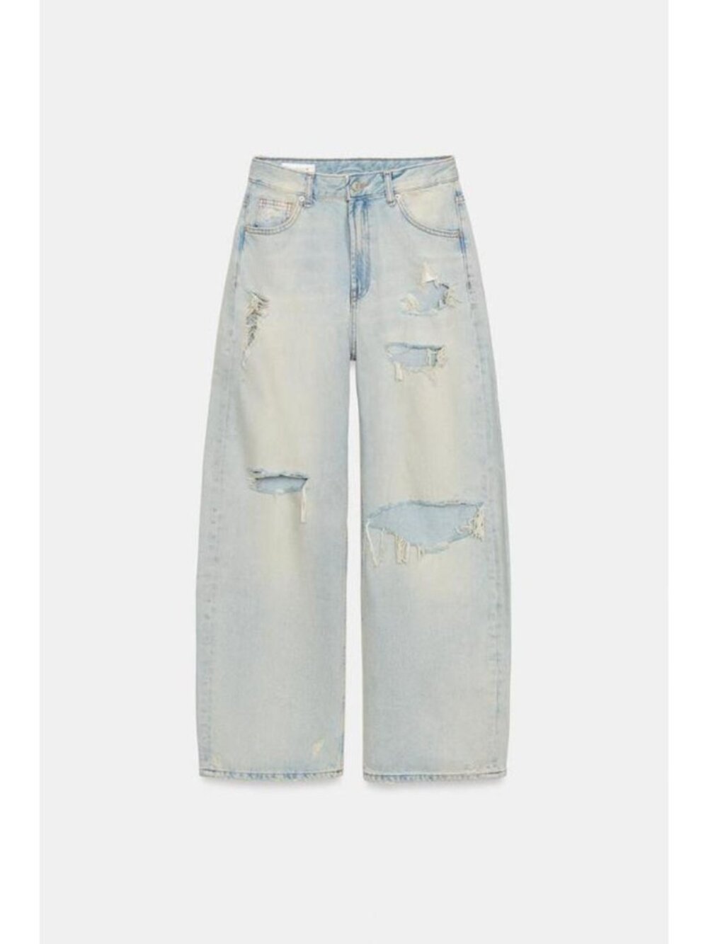 ZARA TRF MID-RISE BAGGY JEANS - Picture 3 of 5